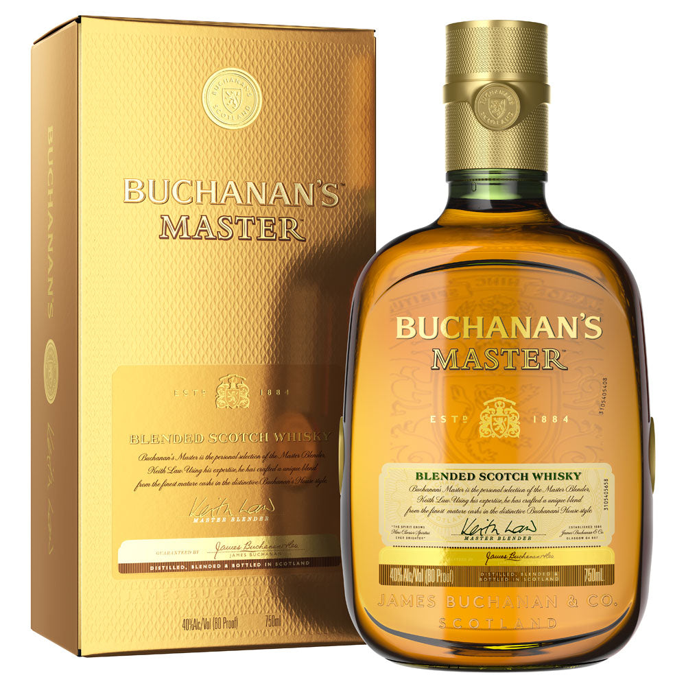 and 750mL Blended Buchanan\'s Mega Spirits Master Scotch Wine Whisky –