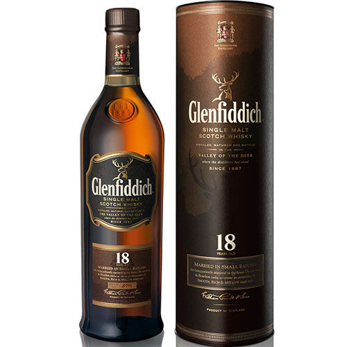Glenfiddich 18 Wine Mega Scotch – and Year Whisky Single 750mL Malt Spirits
