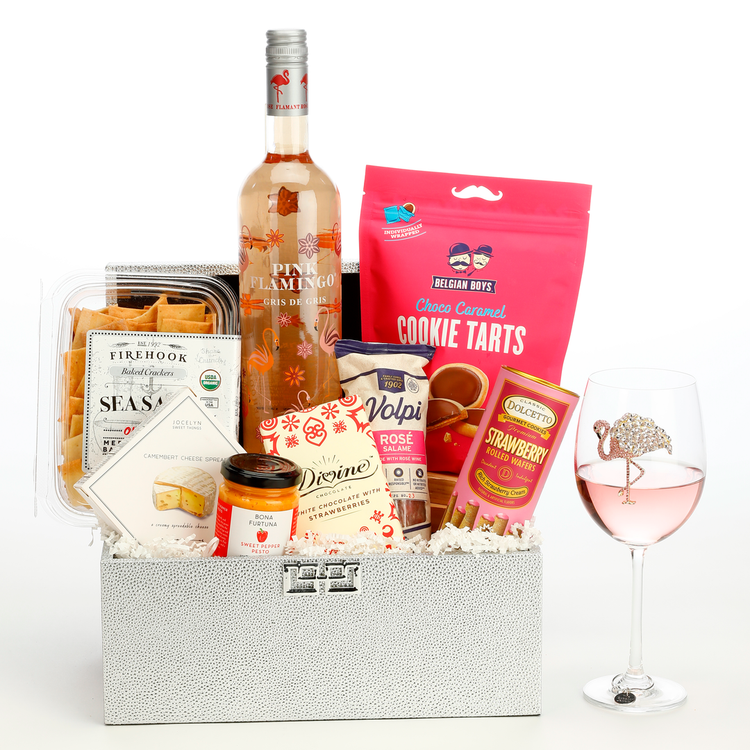 The Pink Flamingo Gift Basket - Crown Wine and Spirits