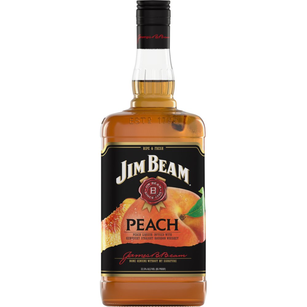 Jim Beam Peach Bourbon Whiskey 1.75L - Crown Wine and Spirits