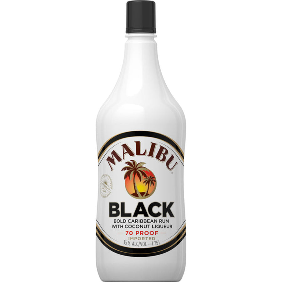 Malibu Black Caribbean Rum with Coconut Liqueur 1.75L - Crown Wine and Spirits