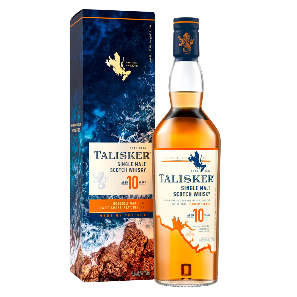 Talisker 10 Year Old Single Malt Scotch Whisky 750mL - Crown Wine and Spirits