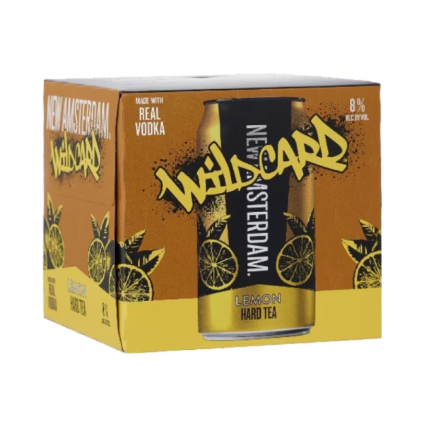 NEW AMSTERDAM Wildcard Hard Lemon Tea 4 Pack Cans