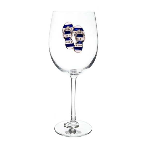 QUEENS JEWELS Wine Glass Flip Flops