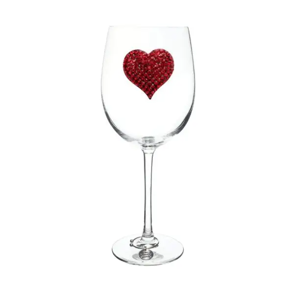 QUEENS JEWELS Wine Glass Heart