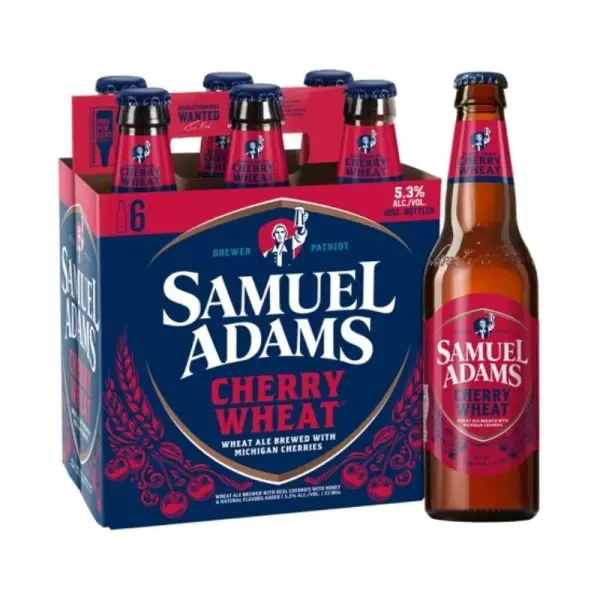 SAM ADAMS Cherry Wheat 6 Pack 12 oz Bottles - Image 3