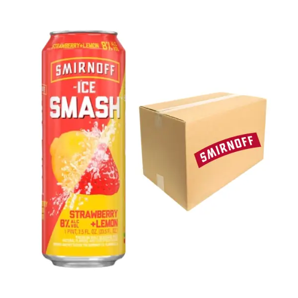 SMIRNOFF Ice Smash Strawberry Lemon 23.5 oz Can - Image 2