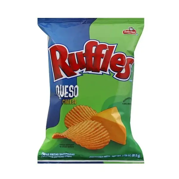 RUFFLES Queso Cheese Flavored Potato Chips - 2.87oz