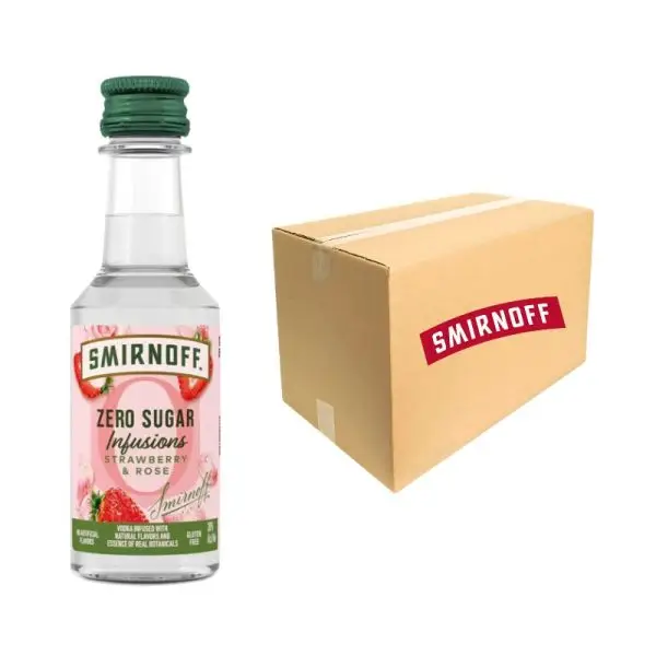 C/O SMIRNOFF Zero Strawberry Vodka 50 ml - Image 2